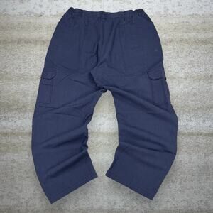 Vintage 90s Military Double Knees Tactical Pants 36x30 Navy Blue Cargo Pants